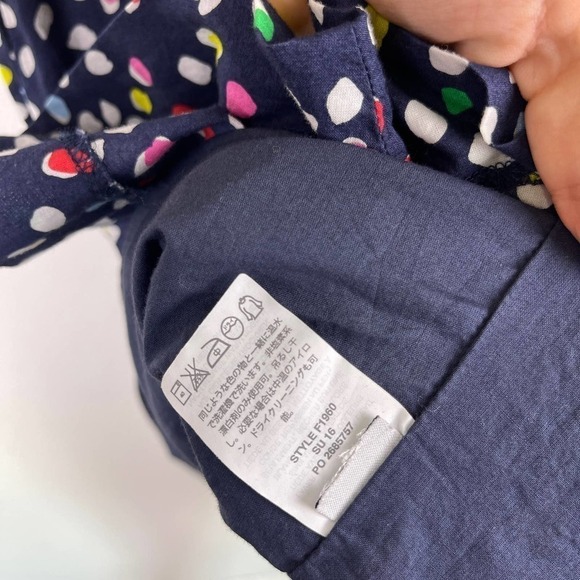 J. Crew Sundress Ratti Happy Cat Print Confetti Navy Blue Midi Dress Women's 00 - Picture 6 of 9